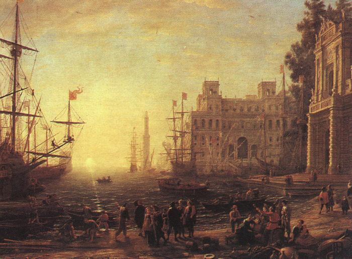 Claude Lorrain Port with Villa Medici oil painting image